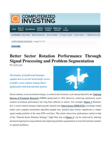 Better Sector Rotation Performance Through Signal .