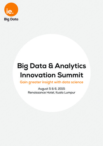 Big Data & Analytics Innovation Summit