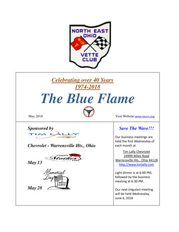 Celebrating Over 40 Years 1974-2018 The Blue Flame - NEOVC