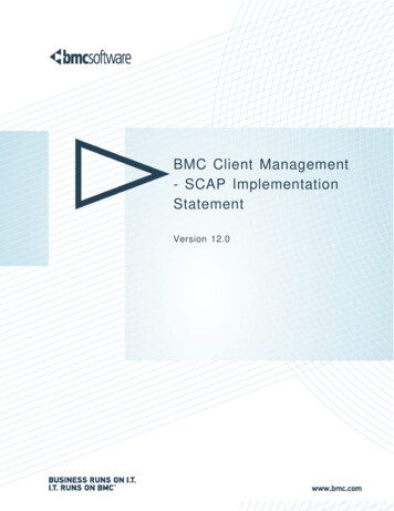 BMC Client Management - SCAP Implementation Statement
