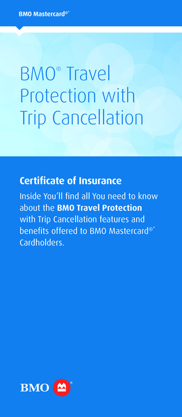 BMO Mastercard Travel Protection With Trip Cancellation