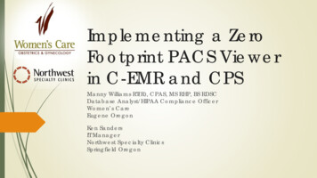 Implementing A Zero Footprint PACS Viewer In C-EMR And CPS