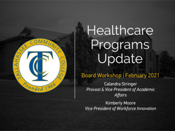 Healthcare Programs Update - Tcc.fl.edu