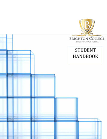 STUDENT HANDBOOK - Brighton College