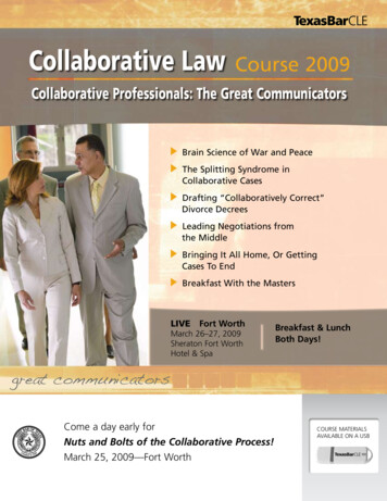 Collaborative Law Course 2009 - Grayreed 