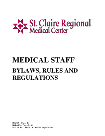 BYLAWS, RULES AND REGULATIONS