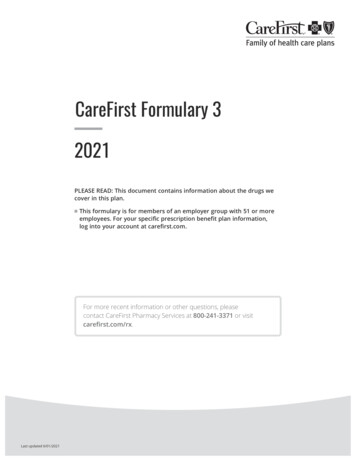 CareFirst Formulary 3 2021