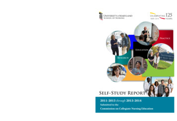 Self-Study Report - University Of Maryland School Of Nursing