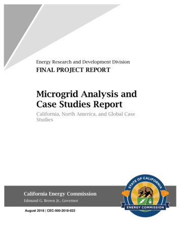 Final Project Report, Microgrid Analysis And Case Studies .