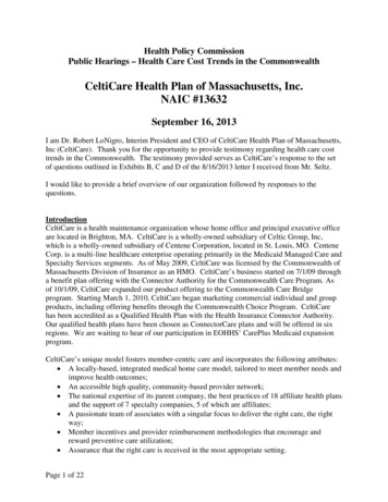 CeltiCare Health Plan Of Massachusetts, Inc