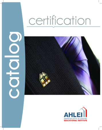 Certification Catalog - AHLEI