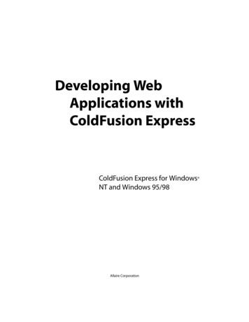 Developing Web Applications With ColdFusion Express