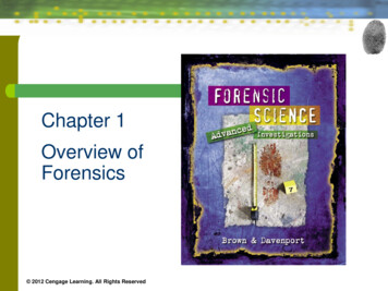 Chapter 1 Overview Of Forensics - Weebly
