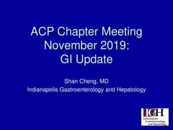 ACP Chapter Meeting November 2019: GI Update