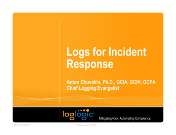 Logs For Incident Response - FIRST