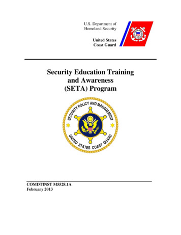 SECURITY EDUCATION TRAINING AND AWARENESS 