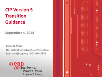 CIP Version 5 Transition Guidance - SPP