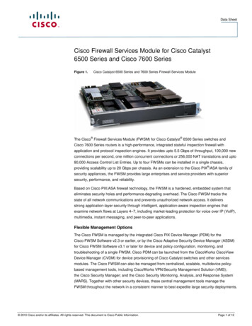 Cisco Firewall Services Module For Cisco Catalyst 6500 .