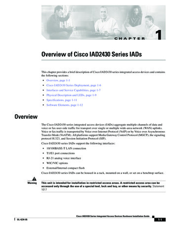 Overview Of Cisco IAD2430 Series IADs