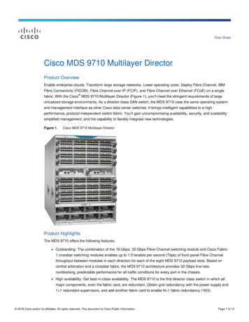 Cisco MDS 9710 Multilayer Director Data Sheet