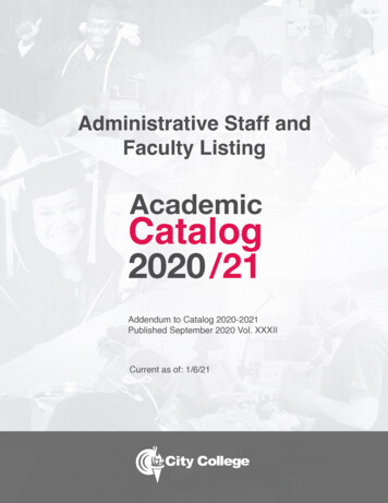 Academic Catalog 2020/21