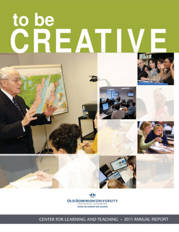 To Be CREATIVE - Clt.odu.edu