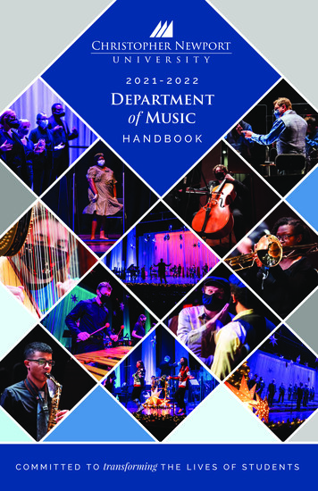 2020-2021 Department Of Music - CNU