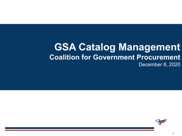 GSA Catalog Management