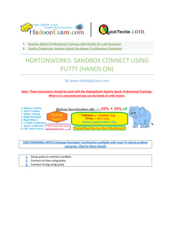 HORTONWORKS: SANDBOX CONNECT USING PUTTY 