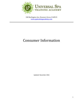 Consumer Information - Spa Training Academy