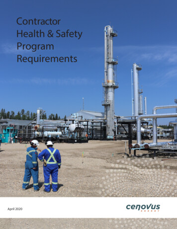 Contractor Health And Safety Program Requirements