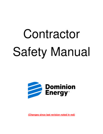 Contractor Safety Manual - Questar Pipeline