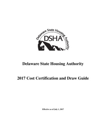 2017 Cost Certification And Draw Guide