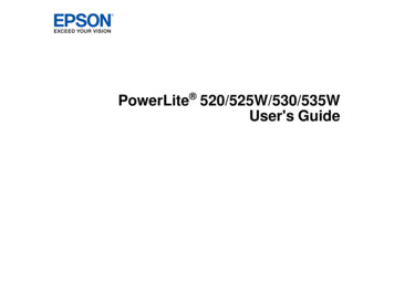 User's Guide - PowerLite 520/525W/530/535W