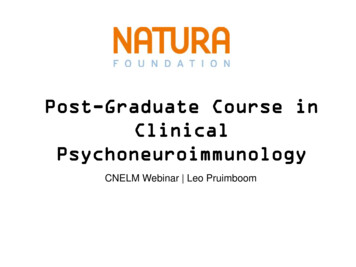 Post-Graduate Course In Clinical Psychoneuroimmunology