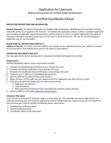 Certified QuickBooks Advisor - NACPB