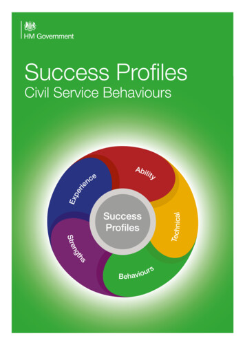 Success Profiles - Civil Service Behaviours