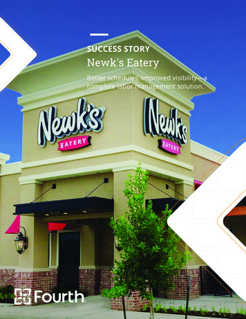 SUCCESS STORY Newk's Eatery