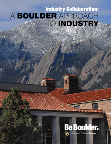 Industry Collaboration: A BOULDER APPROACH TO INDUSTRY