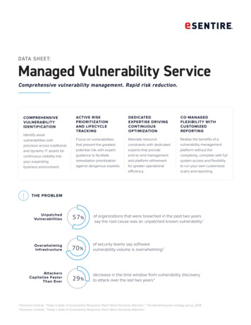 Managed Vulnerability Service - Amazon Web Services