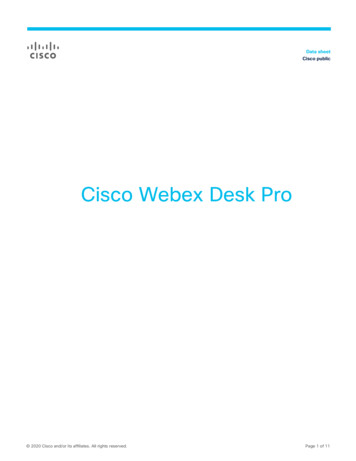 Cisco Webex Desk Pro Data Sheet - AVI-SPL