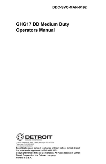 Operators Manual GHG17 DD Medium Duty