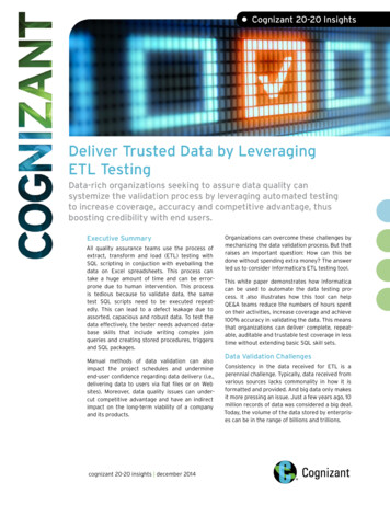 Deliver Trusted Data By Leveraging ETL Testing