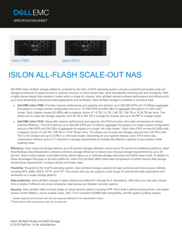 ISILON ALL -FLASH SCALE -OUT NAS