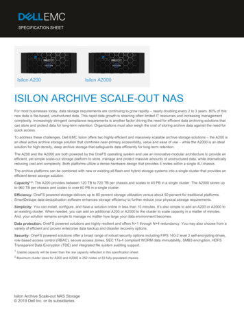 ISILON ARCHIVE SCALE-OUT NAS - Mojo Systems