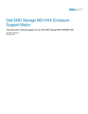 Dell EMC Storage MD14XX Enclosure Support Matrix