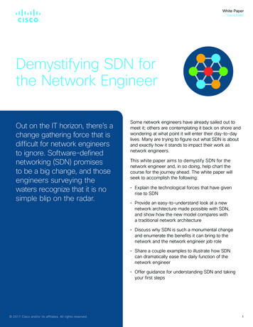 Demystifying SDN For The Network Engineer