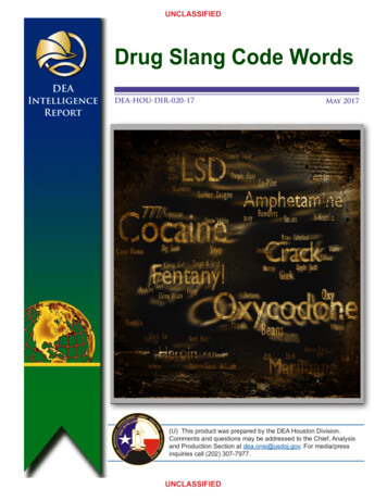 Drug Slang Code Words - DEA.gov