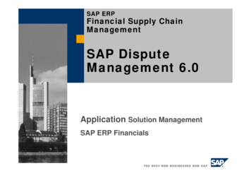 SAP Dispute Management 3
