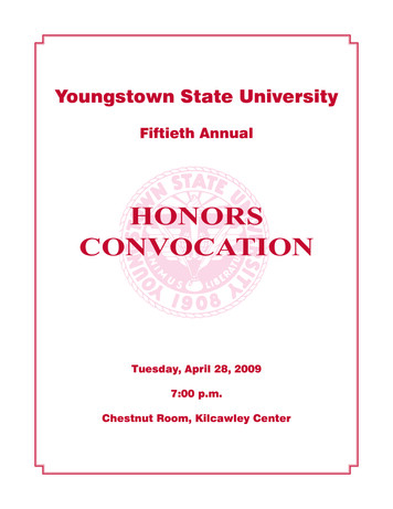 HONORS CONVOCATION - Youngstown State University